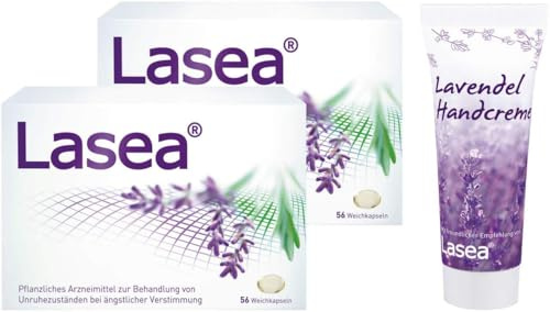 Lase a 2 x 56 Weichkapseln + gratis Lavendel Handcreme # hilft natürlich abzuschalten beruhigt und bessert in
