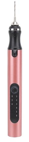 Bnineteenteam Schnurloser Gravur Stift Mini -Graveur Werkzeug Elektrer Graveur für Nagelkunst Metall Keramikglas mit Schleifkopfzubehör 280mAh Batterie (Roségold)