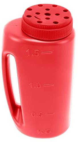 lvifloae Handheld Spreader 2.5 Gallon Multi Function Spreader Suitable for Snow Melting Salt Lawn Fertilizer Grass Seeds Ice Granules Even Distribution Lightweight and Durable Winter Garde (Red)