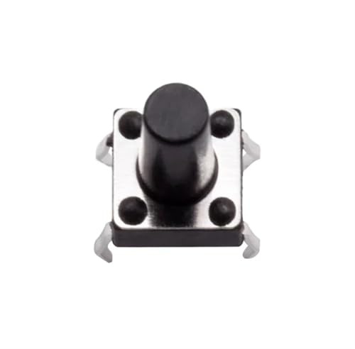Interruptor pulsador micro de 4 pines, 12 V, DIP, reinicio de TV, color negro, 4,5 x 4,5 mm (altura x profundidad x altura), 50 unidades(H8.5mm 50pcs)