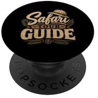 Vintage Safari Tour Guide Adventure Hut PopSockets Klebender PopGrip
