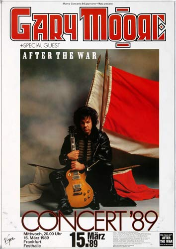 Gary Moore - After The War, Frankfurt 1989 » Konzertplakat/Premium Poster | Live Konzert Veranstaltung | DIN A1 «