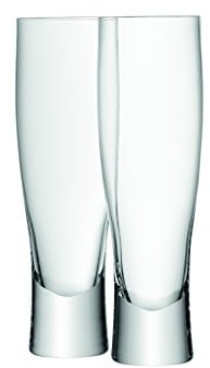 LSA G1025-20-991 Vaso para Cerveza Lager, Transparente, 550ml, Paquete de 2, Cristal