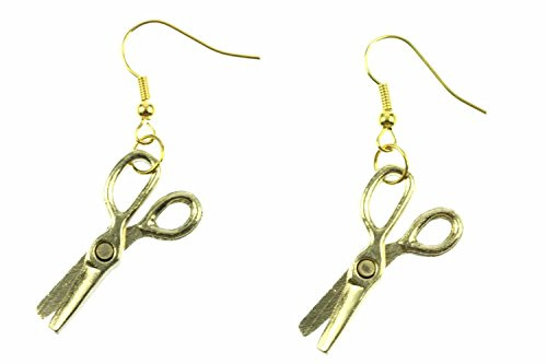 Miniblings Schere Ohrringe Schneiderin Schneiden Nähen golden vergoldet | In Berlin von Hand montierter Ohrschmuck, mit Design und Frisörin