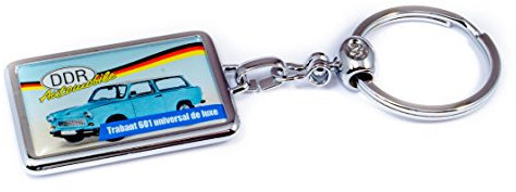 Oorschwerbleede Schlüsselanhänger Silber Trabant 601 universal de luxe