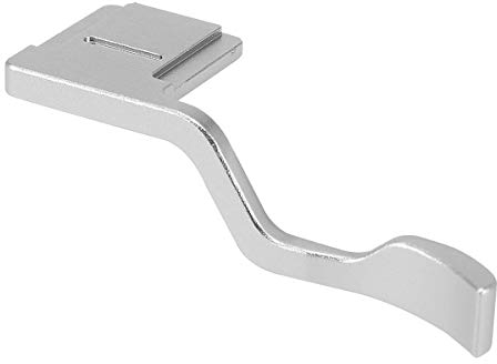Haoge THB-XT30S Metal Hot Shoe Thumb Up Rest Hand Grip for Fujifilm XT50 Fuji X-T10 X-T20 X-T30 XT10 XT20 XT30 XT30II Camera Silver