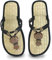 Japanwelt Les Tongs Zimtlatschen Caribbean Zehentrenner - Kunstharzverzierung Sandalen Zimtsohlen ? Damen Größe 39/40 EU Natur/Schwarz
