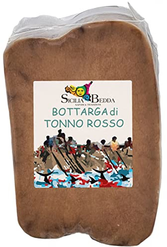 Sicilia Bedda - Bottarga di Tonno Rosso del Mediterraneo - Prodotta nelle Tonnare Trapanesi - Varie Grammature (Grammi 145_165)