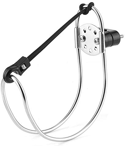 Horseshoe Bracket Life Buoy Ring Holder 5.3in Stainless Steel Lifebuoy Ring Bracket Horseshoe Holder for Marine Boat Ship with Plastic Mount