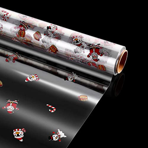 STOBOK Weihnachten Cellophan Rolle, Transparente Zellophan Folie, Geschenkkörben für Süßigkeiten Snacks Partyartikel oder Blumen, 30m x 40cm x 5 cm, 2.5 Mil