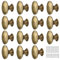 GOTRUST 15PCS 30MM Vintage Bronze Style Round Knobs Drawers Knobs Furniture Knobs Drawer Handles Vintage Antique Brass Knob for Cabinet Drawer