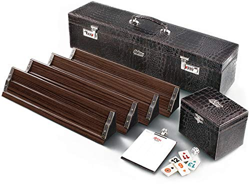 binoa Luxus Holz Rummy Set im Koffer - Okey Takimi Elit serisi