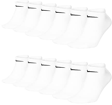 Nike Unisex Sneaker Socken Everyday Lightweight Socks SX7678 6 Paar, Farbe:Weiß, Größe:42-46, Artikel:-100 white