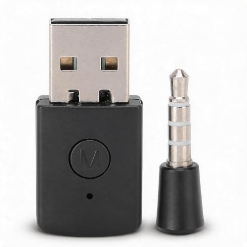 Sxhlseller Adaptateur de Dongle USB Bluetooth, Adaptateur Bluetooth pour Mini-Micro Casque sans Fil, Adaptateur de Récepteur de Dongle USB Bluetooth Émetteur Bluetooth Compatible avec PS4