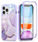 Yoedge Compatible with Apple iPhone 11 Pro Max Case 6.5 inch, 360° Full Body Shockproof Protective Case with Built-in Screen Protector Silicone TPU Bumper Clear Stylish Design Cover, Marble 3