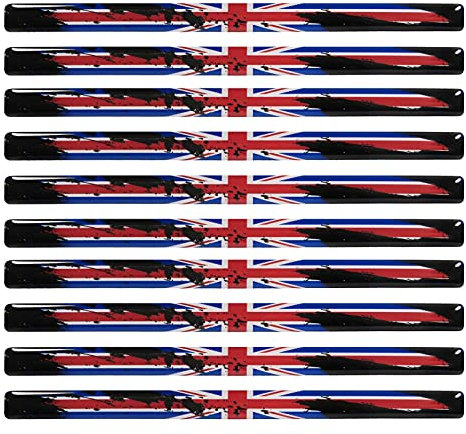 BIKE-label Union Jack Auto Aufkleber 10 Stück je 150 x 10 mm Sticker X300551VA