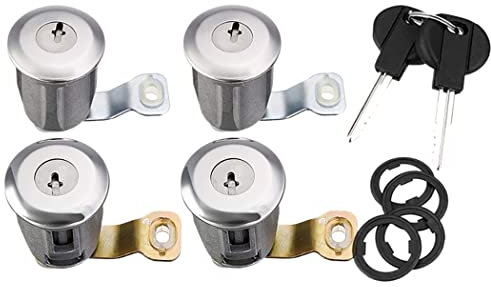 KIT 4 Serrures Porte + 4 barillets compatible avec Berlingo Xsara Partner 206 306 Saxo 252522 + clés ProPlip