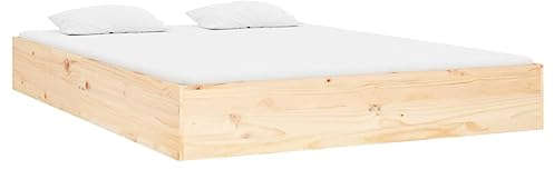 vidaXL Massivholzbett Bettgestell Lattenrost Doppelbett Bettrahmen Bett Schlafzimmerbett Holzbett Schlafzimmermöbel 120x190cm Kiefernholz