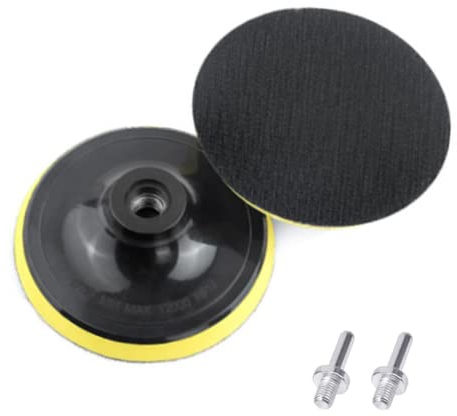 2 Sets Hook and Loop Backing Pad durable Sanding Disc Backing Pad 4-Inch/100mm Sanding Polishing Backer Plate Polisher Sanding Pad with M14 Drill Adapter for Random Orbit Sander Polisher Buffer