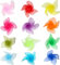 12 Stück Jongliertücher Bunt Seidentücher Chiffontücher Kinder Square Dance Tanz Tücher Gymnastiktücher Jonglieren Schals für Tanzen, Jonglieren, Sensorisches, Tanztücher, 60 x 60cm Bunte tücher
