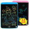 LCD Drawing Tablet Kids 2 Pack - Colourful 8.5 inch Erasable Screen LCD Writing Tablet for Kids 3-12 Years Olds