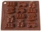 Selecto Bake Stampo in silicone a 12 cavità per cioccolato, auto, orsacchiotto, pause, cavallo a dondolo, decorazione per fondente, giocattoli per bambini, pasta di zucchero, per cera e candele