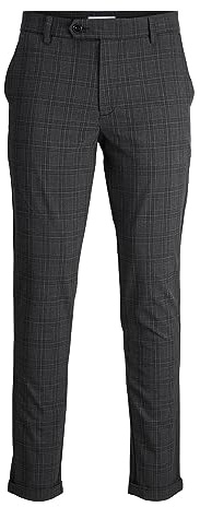 Jack & Jones Jpstmarco Jjconnor Noos Pantalon Chino pour Homme, Gris/Carreaux : à Carreaux, 30W / 32L