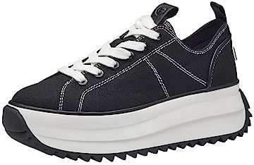 Tamaris Damen Sneaker, Frauen Schnürschuhe,TOUCHit-Fußbett,Schnuerschuhe,Schnuerer,straßenschuhe,Strassenschuhe,Schnuerung,Black,41 EU