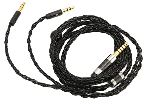 Sxhlseller Versilbertes 8-Adriges Symmetrisches Kopfhörerkabel Ersatz, 4,4 Mm Auf Dual 3,5 Mm