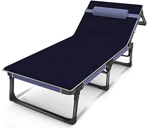 BUJOG Outdoor Garten Lounge Stuhl Einzel Sonnenbank Haushalt Siesta Liegestuhl Büro Nickerchen Bett Tragbare Feldbett