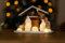 Marco Paul Weihnachtsdekoration für den Innenbereich, 20 x 14 cm, traditionelle Krippe für Wohnzimmer, Haus, Tisch und Fenster – LED-beleuchtete Weihnachtsdekoration mit warmem, festlichem Ambiente
