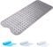 Oxford Homeware Shower Bath Mat Non Slip Anti Mould - Grey 70x38 cm Shower Mat for Bathtub and Bathroom with Drain Holes and Strong Suction Cups Machine Washable Bath Mats