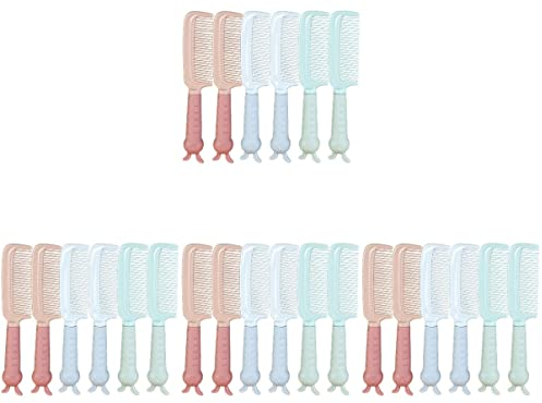 FRCOLOR 24 Stk Kamm 360-wellen-bürste Haarkämme Haarglätter Bürste Frisierkämme Cartoon-kämme Breite Zahnhaarbürste Bartglätter Haarbedarf Plastik Haartrockner Antistatisch Kind