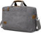 Herren Messenger Bag 17,3 Zoll Canvas/Leder Laptoptasche Rucksack für Herren Aktentasche Computer Handtaschen Schultertasche wandelbar, GRAU, Abnehmbar