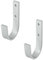 Gedotec Supporto a parete - Ganci universali in acciaio zincato | 2 pezzi curvi 55 x 110 mm | Con materiale di fissaggio | Ganci multiuso in metallo