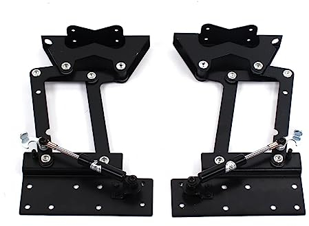 2 pares de bisagras para muebles, herrajes para muebles, bisagras abatibles, mecanismo de acero, para mesa de café, bisagras de resorte para accesorios de muebles, color negro