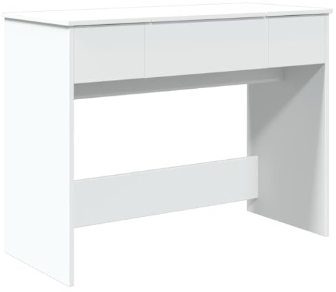 vidaXL Schminktisch mit Spiegel Weiß 100x45x76 cm