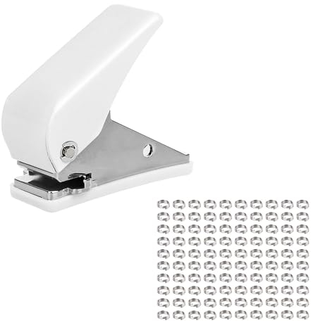 EUZUXU Dart Flight Locher mit 100 Stück O Ringe aus Metall, Dart Zubehör, Dart Flights Zubehör