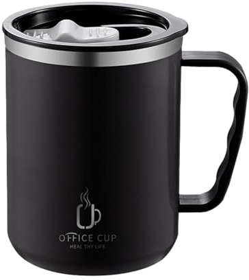 Taza Térmica De Viaje De Acero Inoxidable - Vaso De Café Aislado Reutilizable - 500 Ml Capacidad - Para Escritorio Y Bebidas - A Prueba De Fugas