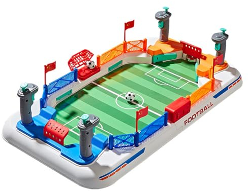 Starnearby Mini Football Games, 56CM Pinball Machine with 4 Footballs, Interactive Table Football Board Game, Family Operation Games Halloween Christmas Birthday Football Gifts for Kids and Adults