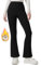 Eisnnu Thermo Leggings Damen,High Waist Baumwolle Thermohose Gefüttert Fleece Schlaghose Verdickte Plüsch Flared Leggins (DE/NL/SE/PL, Alphanumerisch, S, Regular, Regular, Schwarz)