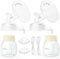 Breast Pump Parts Compatible with Spectra S1/S2/9 Plus, Not Original Accessories, Full Set Replacements Include 21mm Flanges, Valves, Backflow Protectors (Duckbills Included), Tubings and Bottles