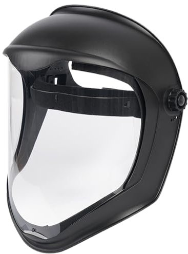 Peosaard Scudo del viso con visiera in policarbonato trasparente, maschera per il viso piena protettiva anticonente per lavoro, macinazione, taglio