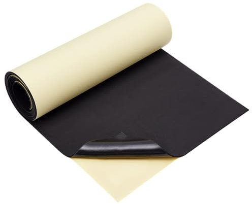 BENECREAT Rouleau de Mousse Adhésive de 2 m Coussinets en Mousse EVA Noirs de 40cm Tapis Isolant et Insonorisant pour Halloween Cosplay Protection des Meubles Scrapbooking Art DIY Épaisseur de 2mm