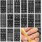24 Sheets Airbrush Stencils Nail Art Stickers - Heart, Star, Flowers, Butterfly, Flame Designs - French Stamper Decals Printing Template - Hollow Self-Adhesive Stamping Plates Supplies