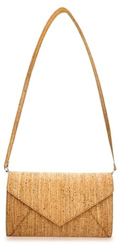 boshiho Umhängetasche aus Kork Crossbody Veganleder Nachhaltig Damen Handtasche, Geldbörse aus Korkleder Reisezubehör Reisebrieftasche