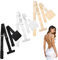 3 Pairs Low Back Bra Converter Bra Extenders 3 hooks, Adjustable Bra Straps Bra Low Back Bra Extender Bra Strap Extender Low Back, Bra Accessories for Women Backless Bra Black Beige White, 3 Hooks