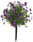 Qianly Garden Pape Faux Greenery Arbustes avec des pointes au sol pour intérieur, Violet
