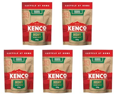 Kenco Decaff Instant Coffee Paper Refill 150g 5 (750g Total)