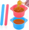 2 Set Wax Pot Insert, Reusable Silicone Wax Pot Insert, Melt Warmer Waxing Pots Non-Stick Anti-Scalding Warmer Liner With Waxing Sticks Spatulas (Blue, Pink)